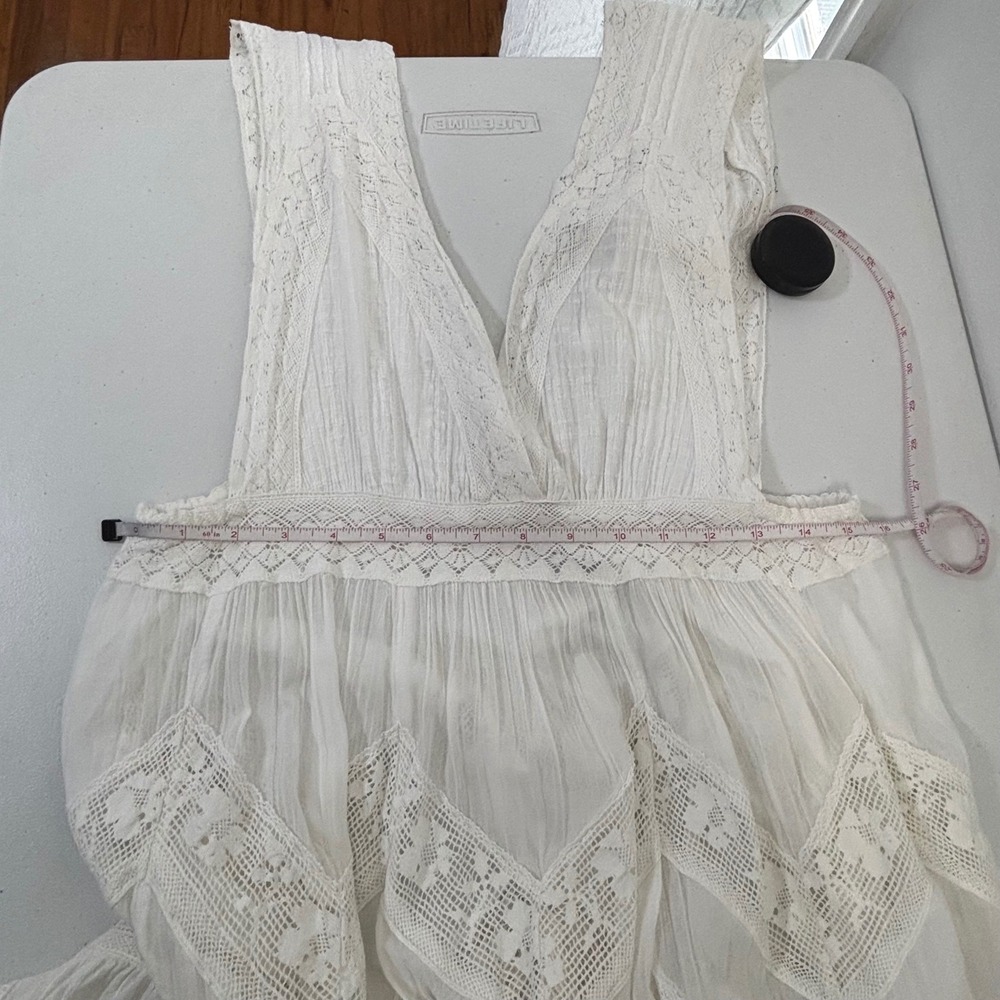 Free People Intimately Tunic Boho Lace Gauze Beach Cottagecore White Womens SP - Picture 4 of 11